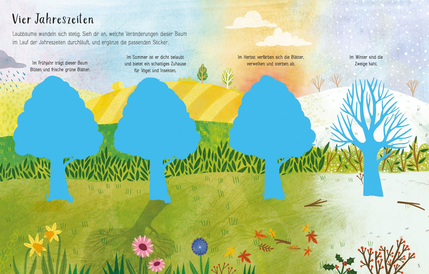 Usborne Kinder Stickerbuch: Bäume