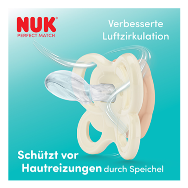 NUK Perfect Match AIR Baby Schnuller Silikon 2er Box