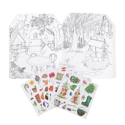 Moulin Roty Malbuch Le jardinier mit Stickern