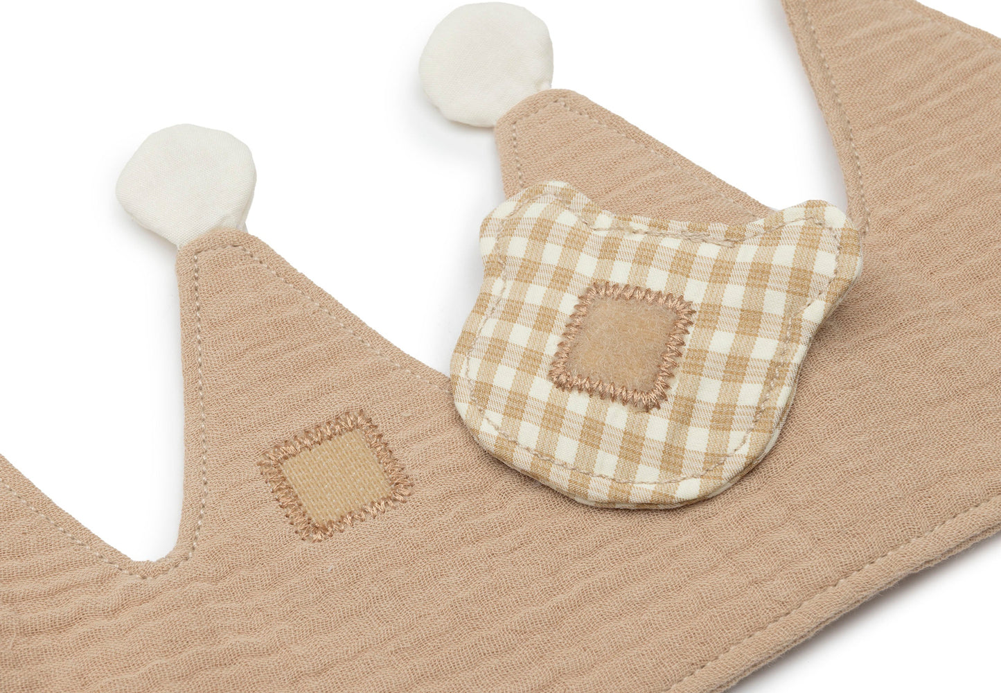 Jollein Kinder Geburtstagskrone mit Zahlen 1-4 (Musselin Beige)