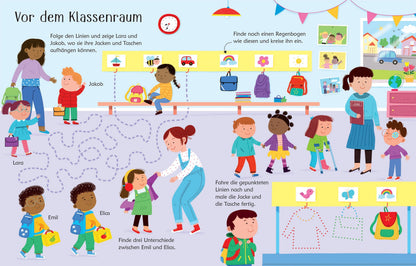 Usborne Wisch und Weg Buch Schulstart? 4J+