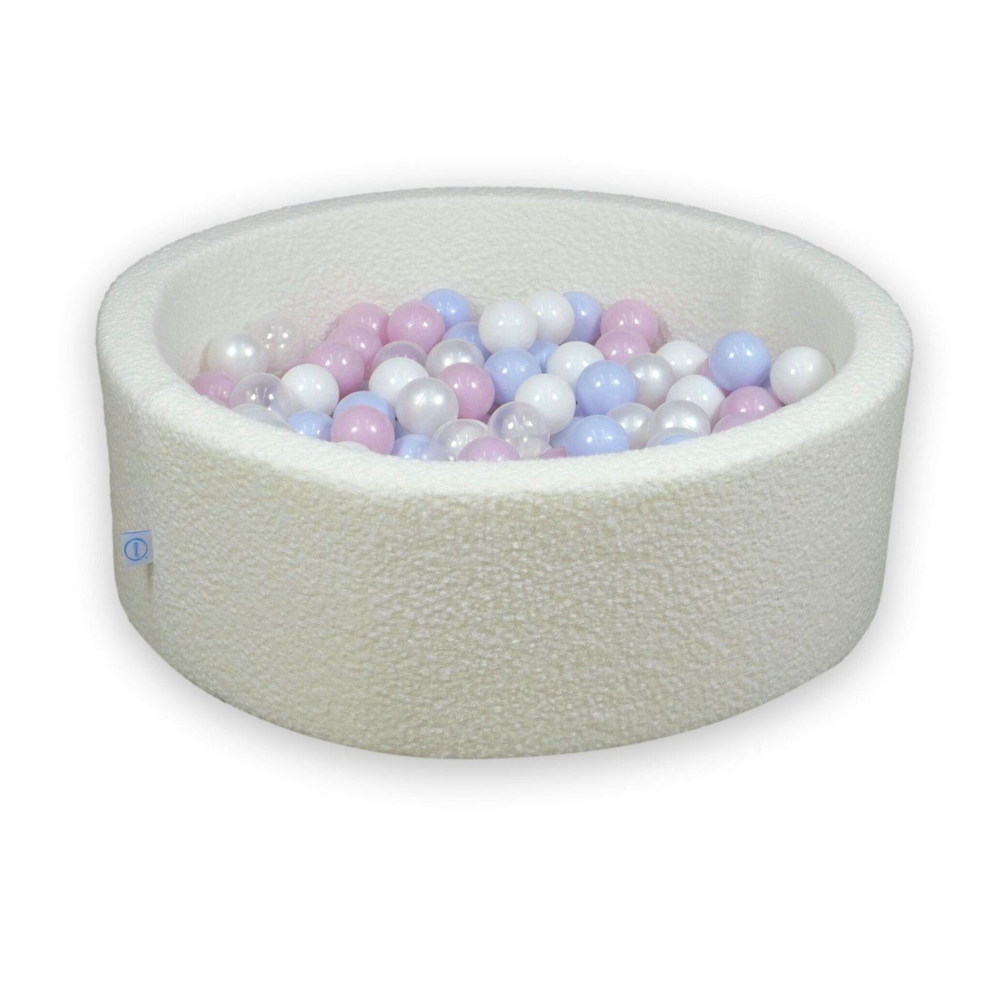 mimii Bällebad Rund 90x30cm Bouclé weiß