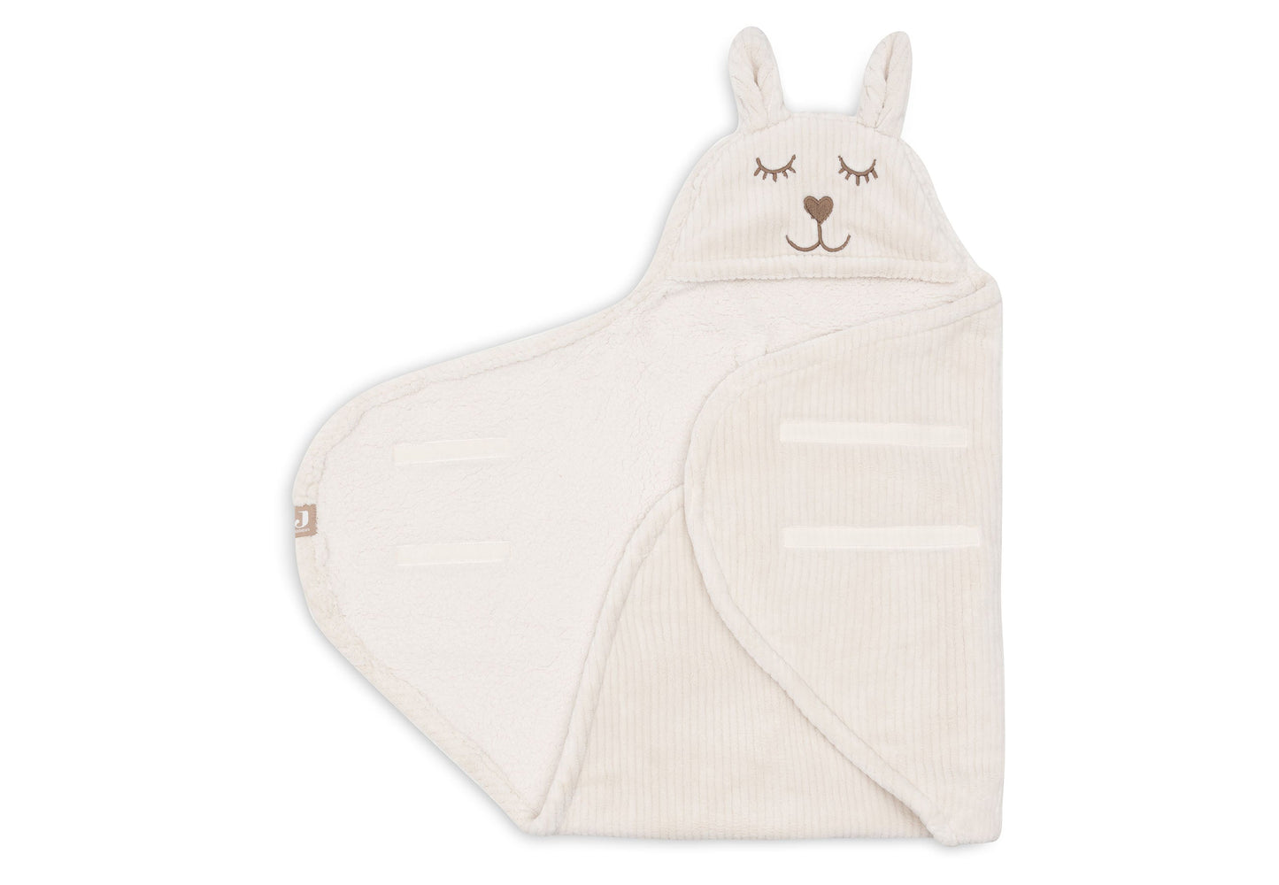Jollein Wickeldecke Einschlagdecke Bunny Cloudy Rib Oatmeal