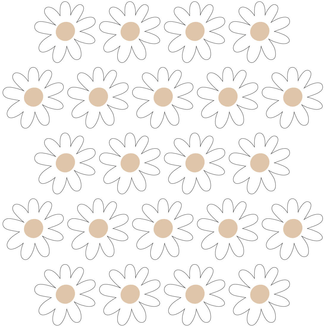 Pastelowe Love Wandaufkleber Sticker Daisies