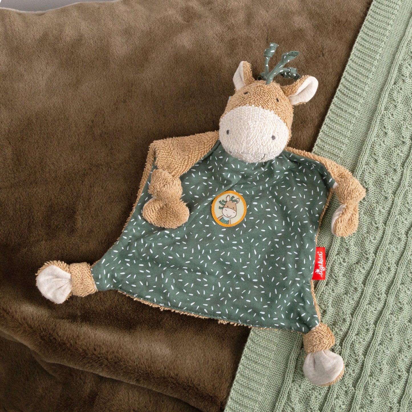 Sigikid Frottee Jersey Schmusetuch Pony Grün