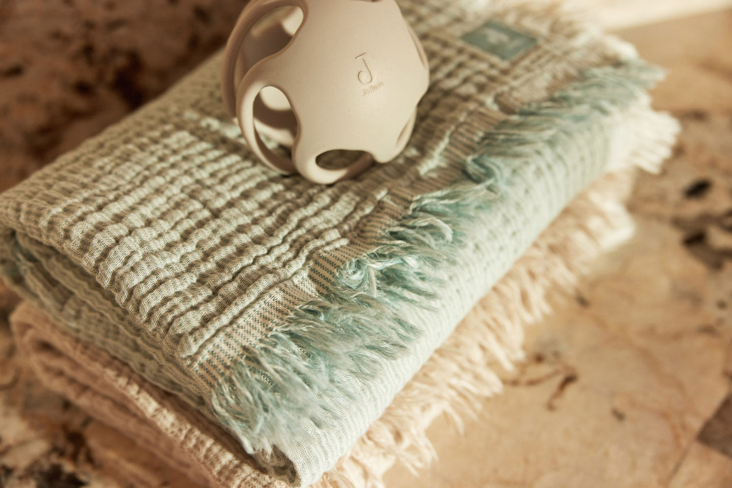 Jollein Babydecke 75x100 Musselin Seagreen