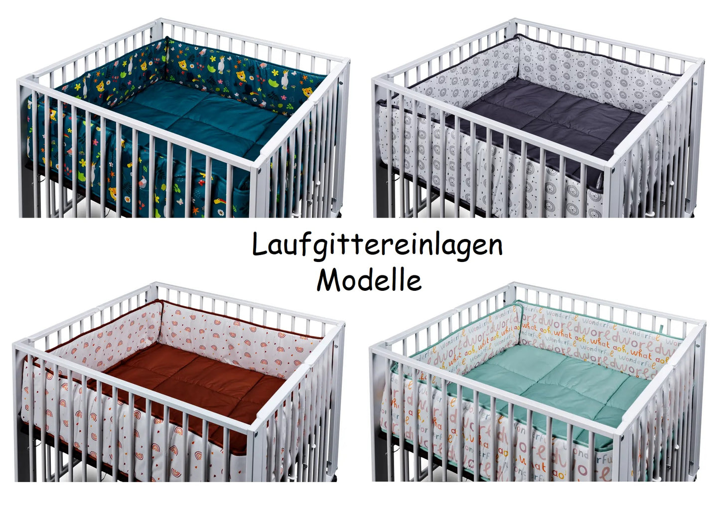 Tissi Faltbares 4-Eck Laufgitter Moritz oder Laufgittereinlage