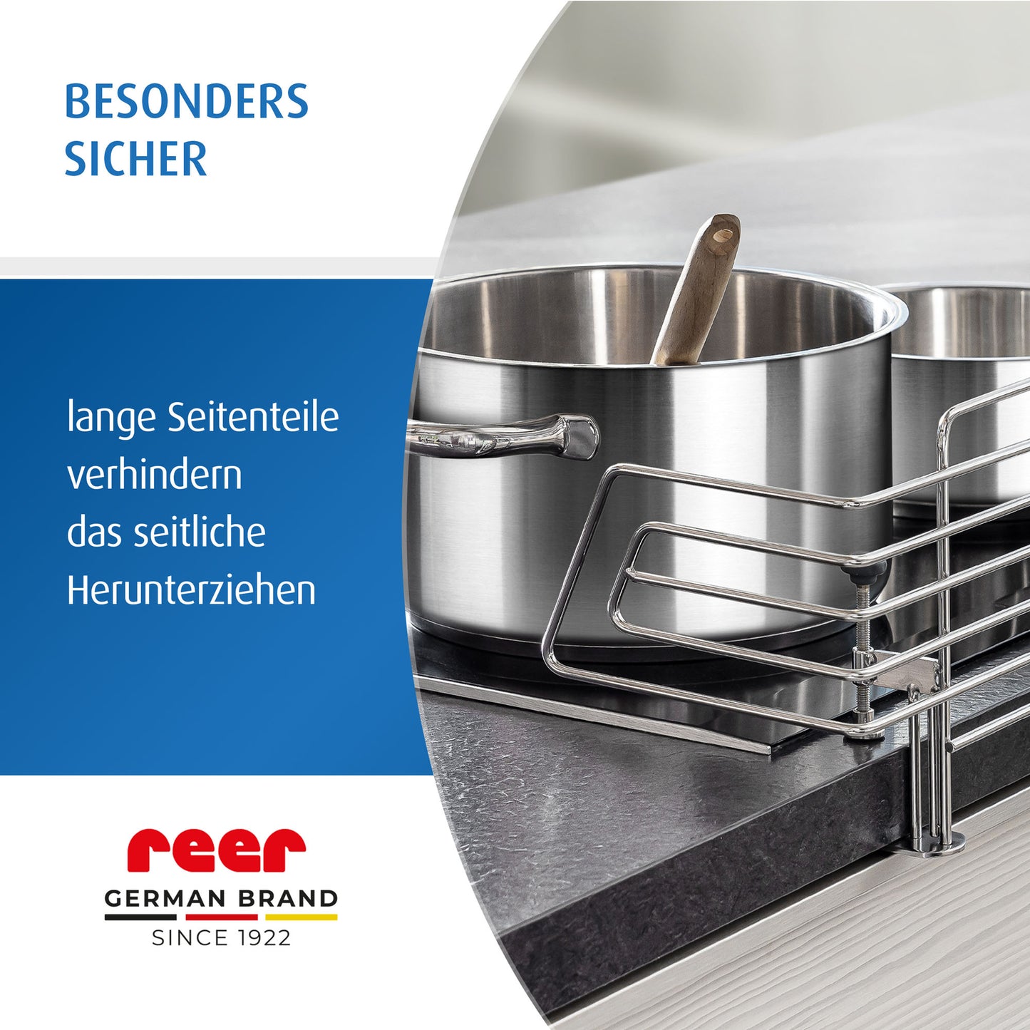 reer Edelstahl Herdschutzgitter f. 60cm Standard Herde