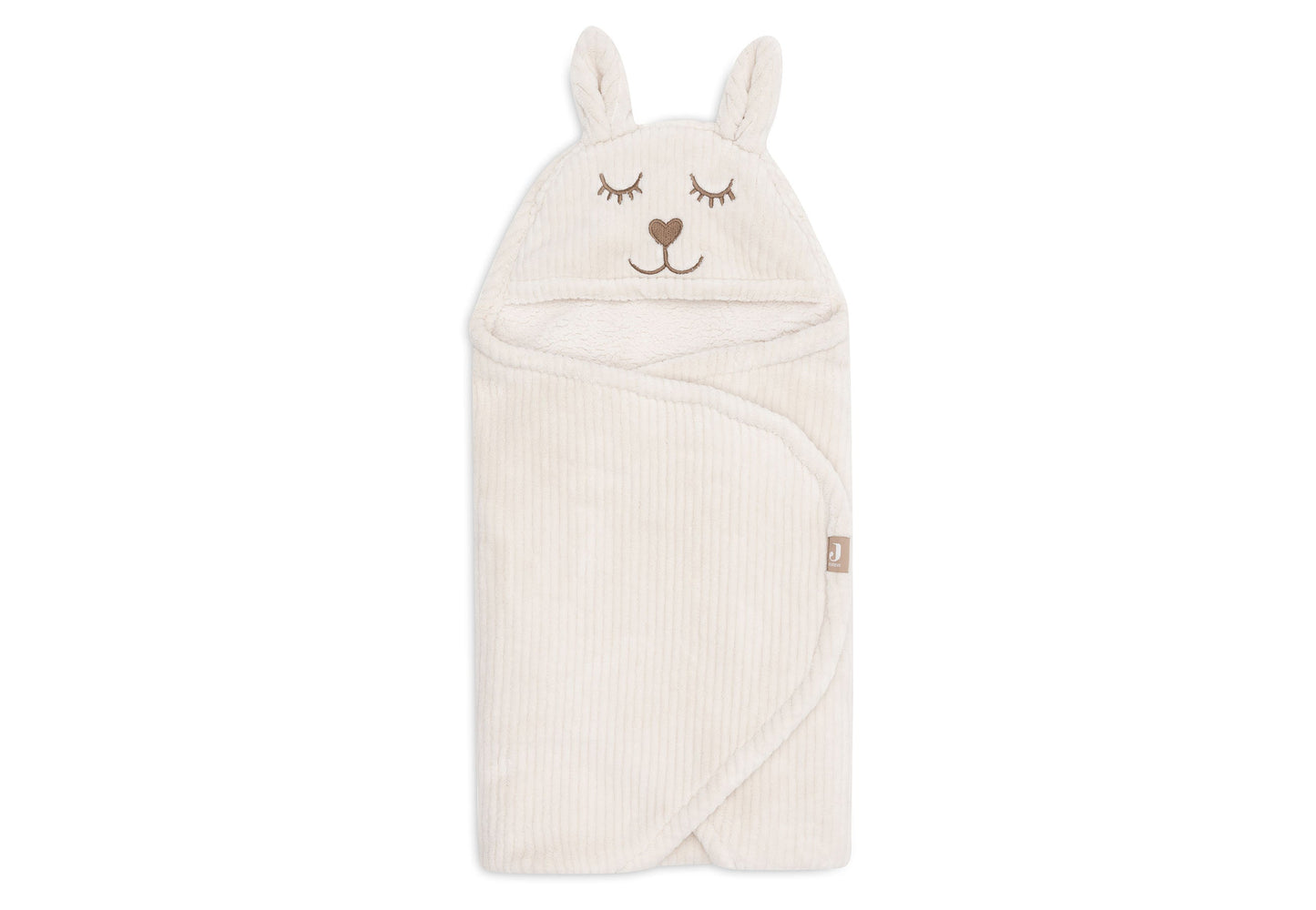 Jollein Wickeldecke Einschlagdecke Bunny Cloudy Rib Oatmeal