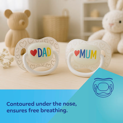 Canpol Baby Silikon Symmetrischer Schnuller Beruhigungssauger  Mum & Dad