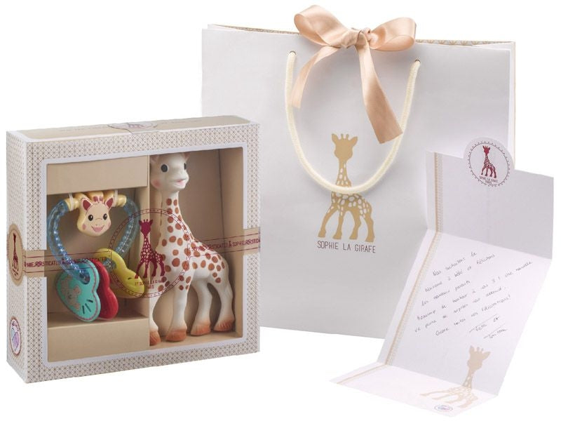 Vulli Geschenkset Sophie la Girafe 2tlg Herzrassel + Kaugiraffe