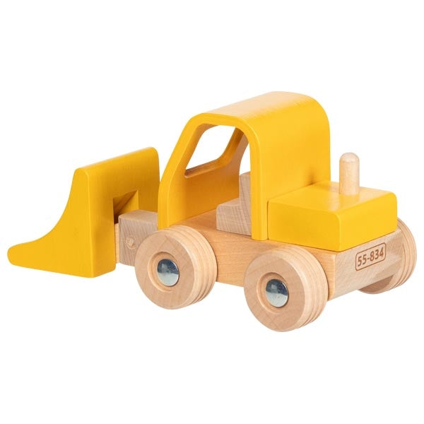 Goki Radlader aus Holz, Gelb 2J+
