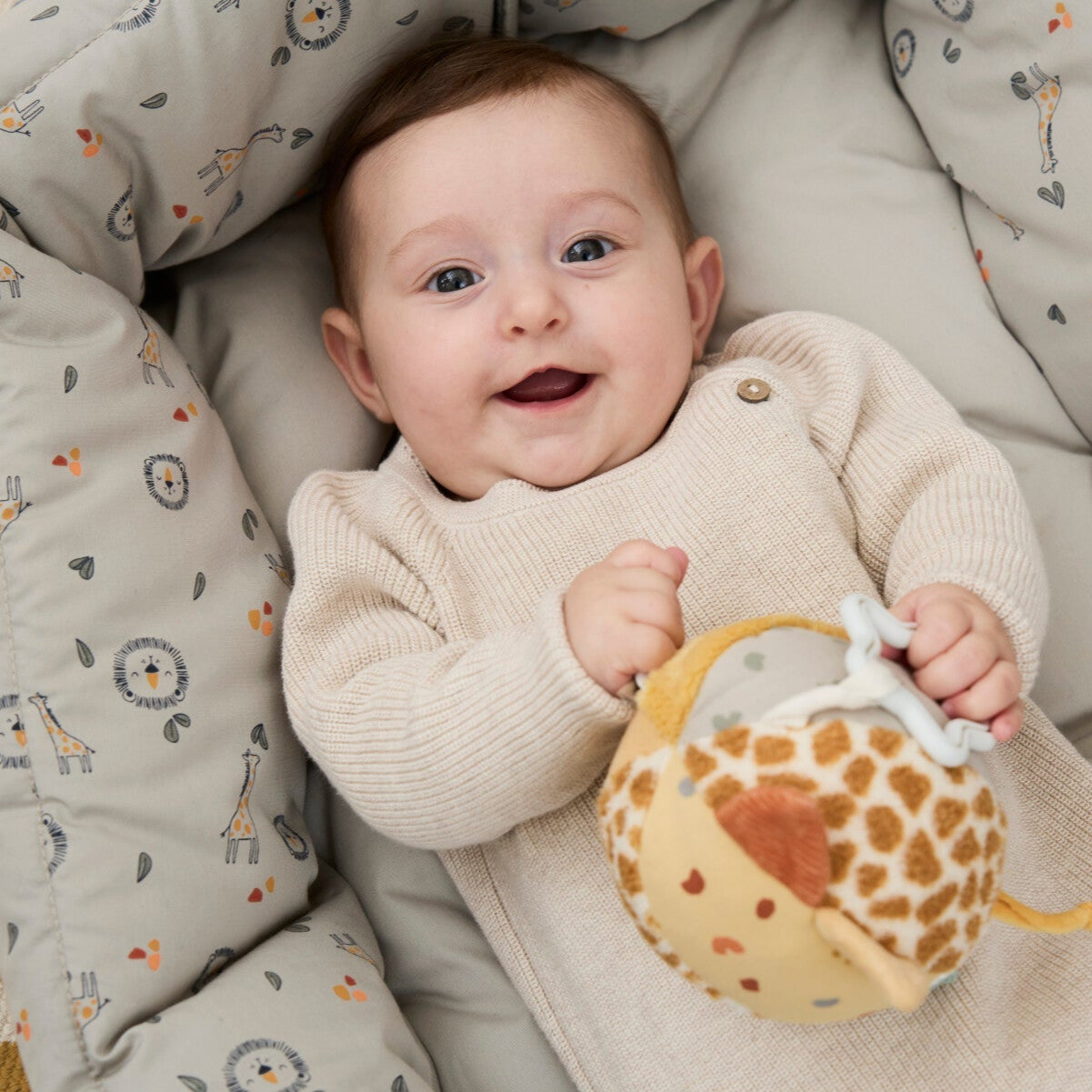Sterntaler Baby Spielball Stoffball Safari Natur Gelb