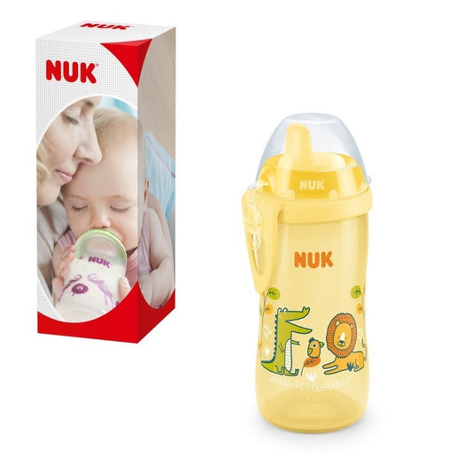 NUK Kiddy Cup Baby Trinklernflasche 300ml mit Hardspout Trinkschnabel 12m+