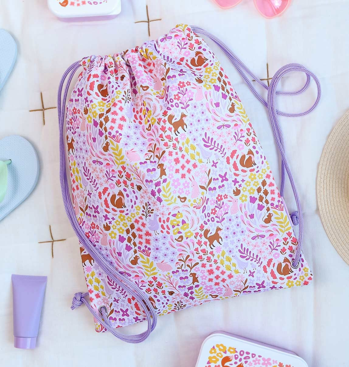 ALLC bunter Kinder Turnbeutel 32 cm