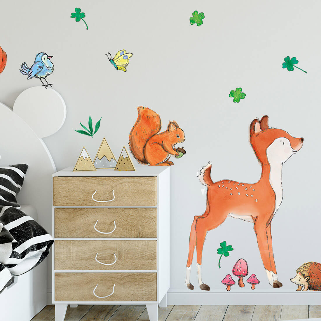 Pastelowe Love Wandaufkleber Sticker Waldfreunde