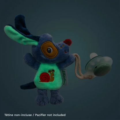Lilliputiens Mini Schnullerhalter Hund Jules blau 12m+