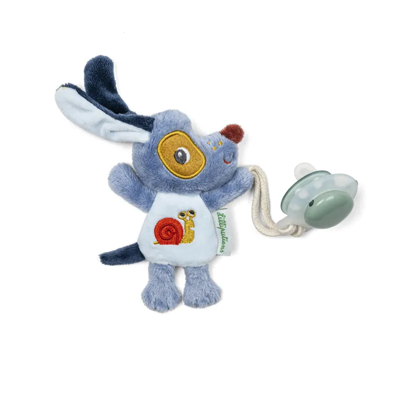Lilliputiens Mini Schnullerhalter Hund Jules blau 12m+