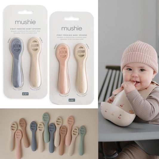 Mushie Baby Silikon Löffelset