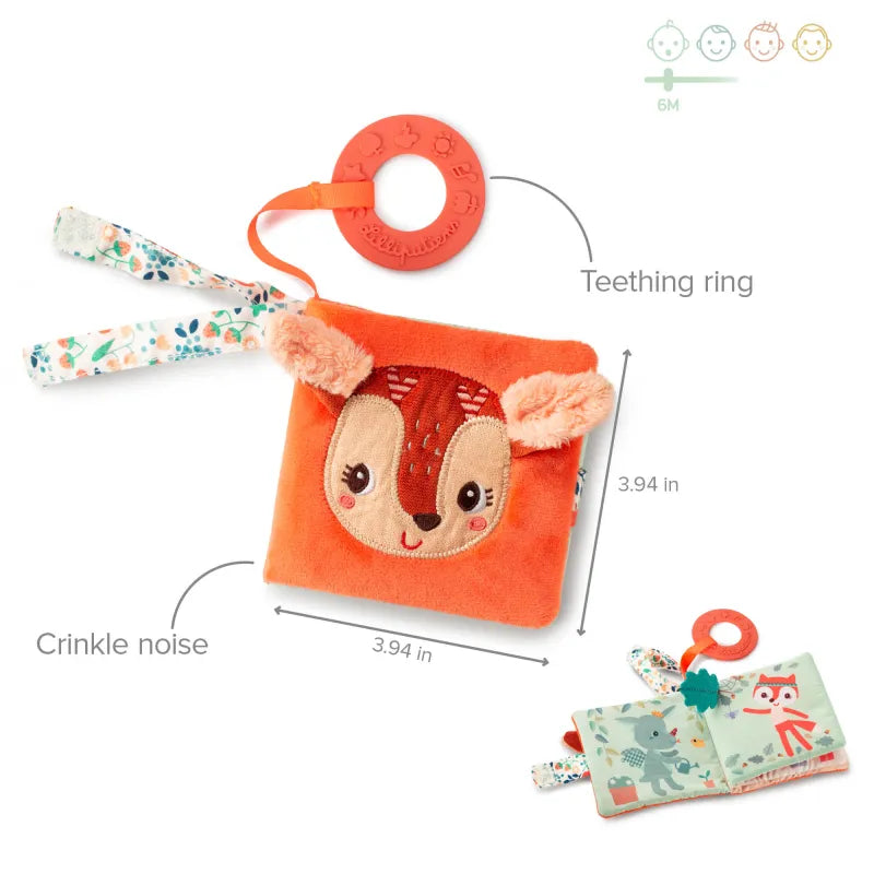 Lilliputiens Spielbuch Reh Stella mit Beißring 6m+