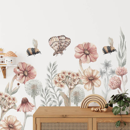 Pastelowe Love Wandaufkleber Sticker Wildflowers Set II